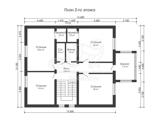 3d проект ДГ040 - планировка 2 этажа</div>