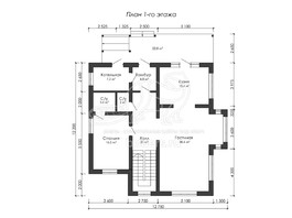 3d проект ДГ042 - планировка 1 этажа