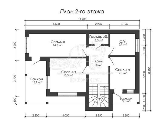 3d проект ДГ046 - планировка 2 этажа</div>