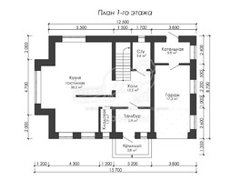 3d проект ДГ047 - планировка 1 этажа