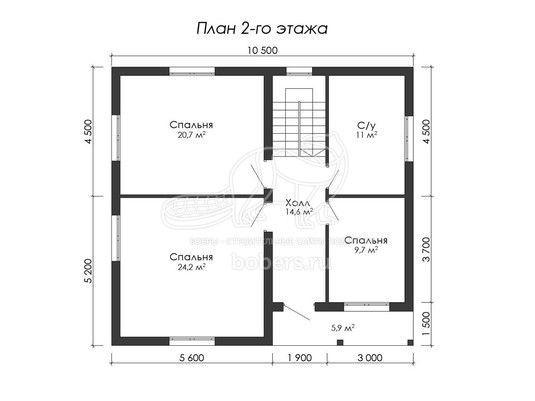 3d проект ДГ060 - планировка 2 этажа</div>