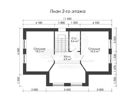3d проект ДГ061 - планировка 2 этажа</div>