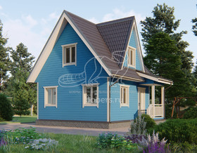 Готовый 3d проект ДК004 в синей расцветке