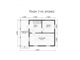 3d проект ДК005 - планировка 1 этажа