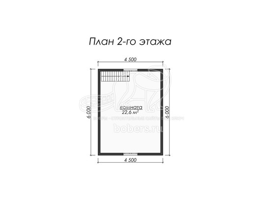 3d проект ДК005 - планировка 2 этажа