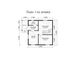 3d проект ДК006 - планировка 1 этажа