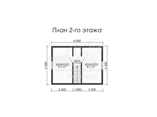 3d проект ДК008 - планировка 2 этажа