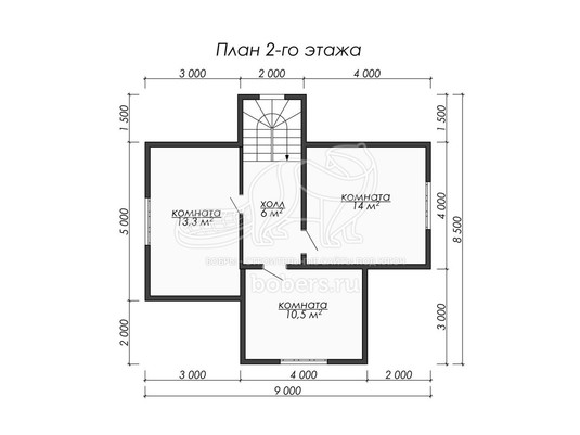 3d проект ДК009 - планировка 2 этажа</div>