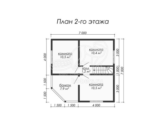3d проект ДК011 - планировка 2 этажа</div>