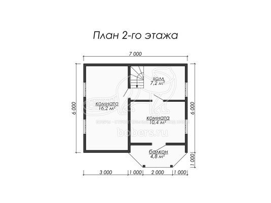 3d проект ДК012 - планировка 2 этажа