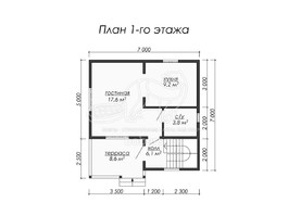 3d проект ДК015 - планировка 1 этажа