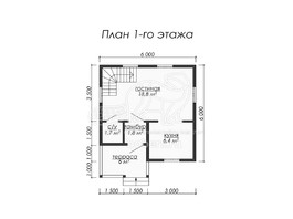 3d проект ДК019 - планировка 1 этажа