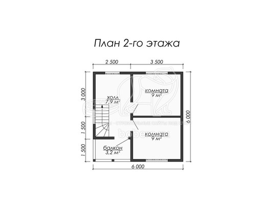 3d проект ДК020 - планировка 2 этажа