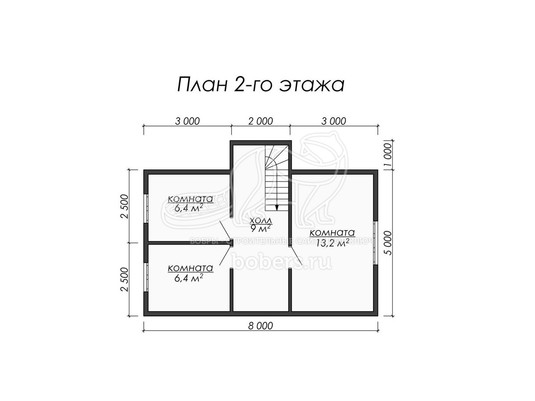 3d проект ДК022 - планировка 2 этажа</div>