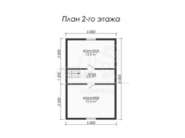 3d проект ДК024 - планировка 2 этажа
