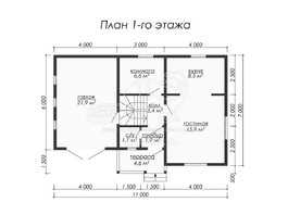 3d проект ДК028 - планировка 1 этажа