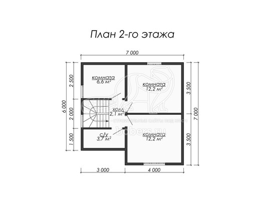 3d проект ДК028 - планировка 2 этажа