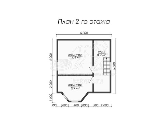 3d проект ДК030 - планировка 2 этажа