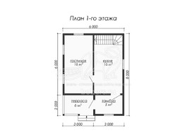 3d проект ДК035 - планировка 1 этажа