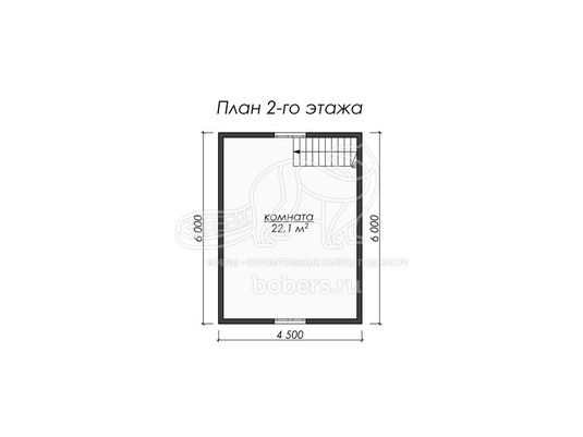 3d проект ДК035 - планировка 2 этажа