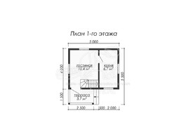 3d проект ДК036 - планировка 1 этажа