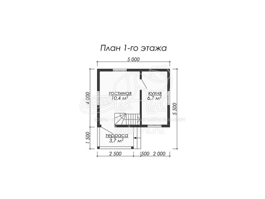 3d проект ДК036 - планировка 1 этажа