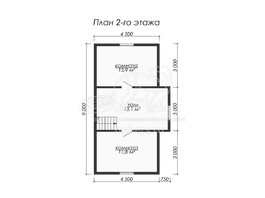 3d проект ДК037 - планировка 2 этажа
