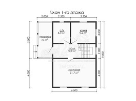 3d проект ДК038 - планировка 1 этажа