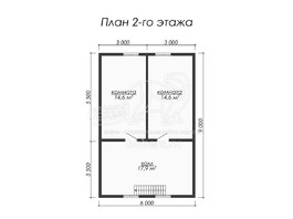 3d проект ДК041 - планировка 2 этажа