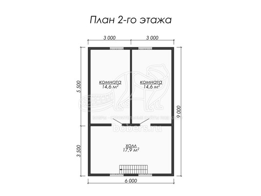 3d проект ДК041 - планировка 2 этажа