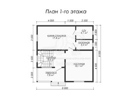 3d проект ДК045 - планировка 1 этажа