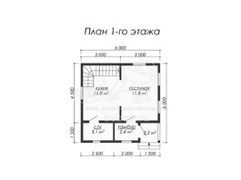 3d проект ДК047 - планировка 1 этажа