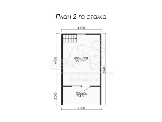 3d проект ДК049 - планировка 2 этажа