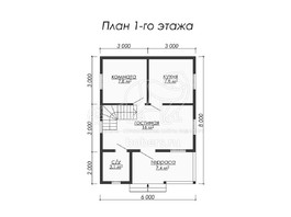 3d проект ДК050 - планировка 1 этажа