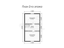 3d проект ДК050 - планировка 2 этажа