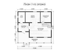 3d проект ДК053 - планировка 1 этажа