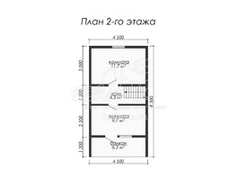 3d проект ДК053 - планировка 2 этажа