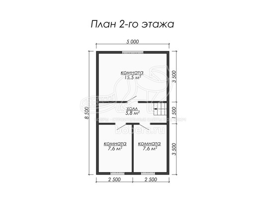3d проект ДК058 - планировка 2 этажа</div>