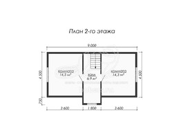 3d проект ДК061 - планировка 2 этажа