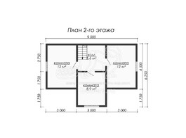 3d проект ДК062 - планировка 2 этажа