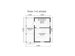 3d проект ДК068 - планировка 1 этажа