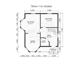 3d проект ДК072 - планировка 1 этажа