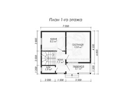 3d проект ДК073 - планировка 1 этажа