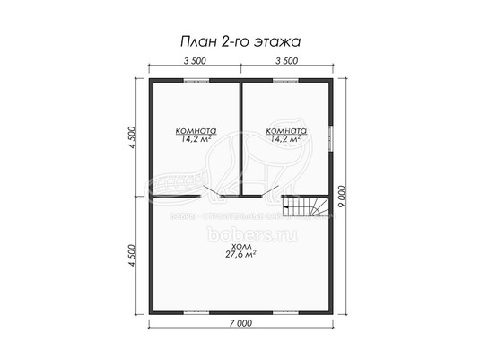 3d проект ДК074 - планировка 2 этажа</div>