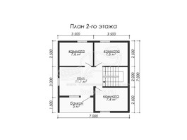 3d проект ДК076 - планировка 2 этажа