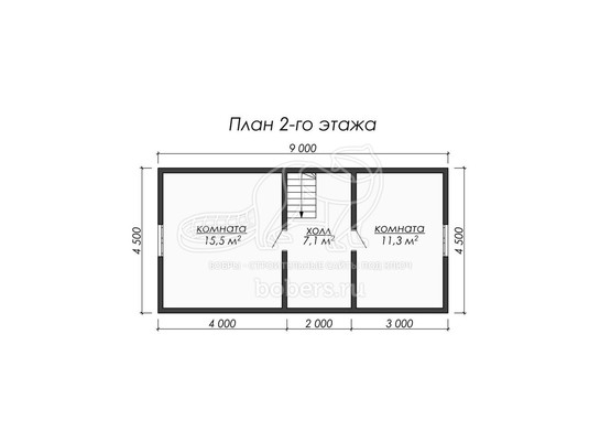3d проект ДК077 - планировка 2 этажа</div>