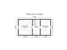 3d проект ДК077 - планировка 2 этажа