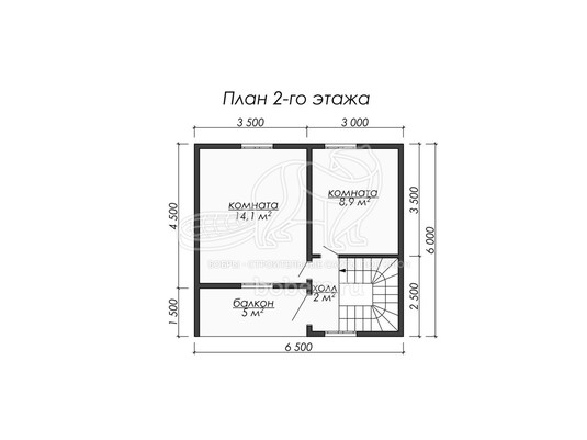 3d проект ДК078 - планировка 2 этажа</div>