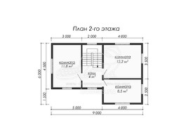 3d проект ДК079 - планировка 2 этажа