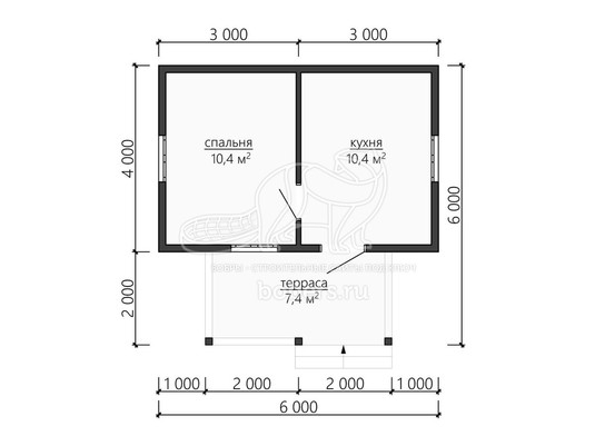3d проект ДК082 - планировка 1 этажа</div>